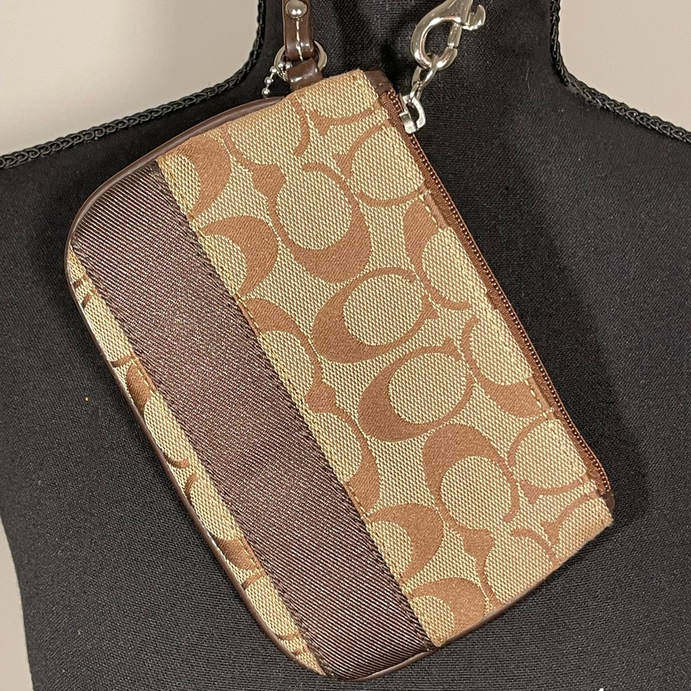 Coach Signature Canvas wristlet
